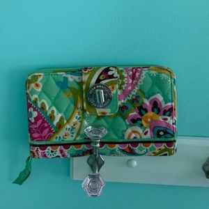 Vera Bradley Sea foam Green clutch. Lightly used.
